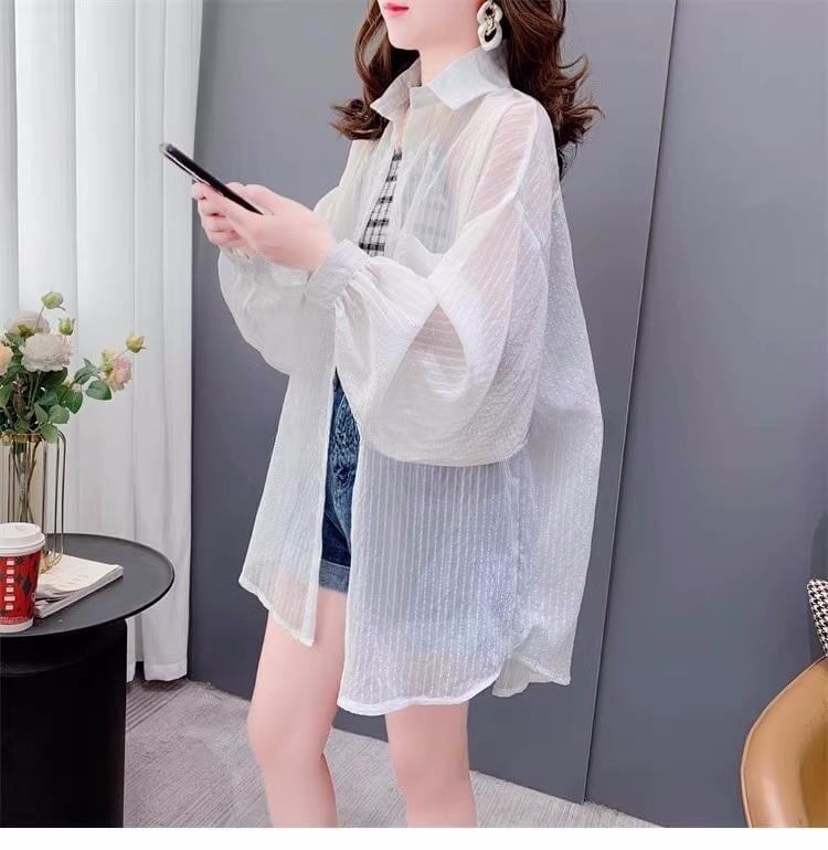 UVカット夏   長袖 日焼け止め ゆったり シャツ＜F-2829＞