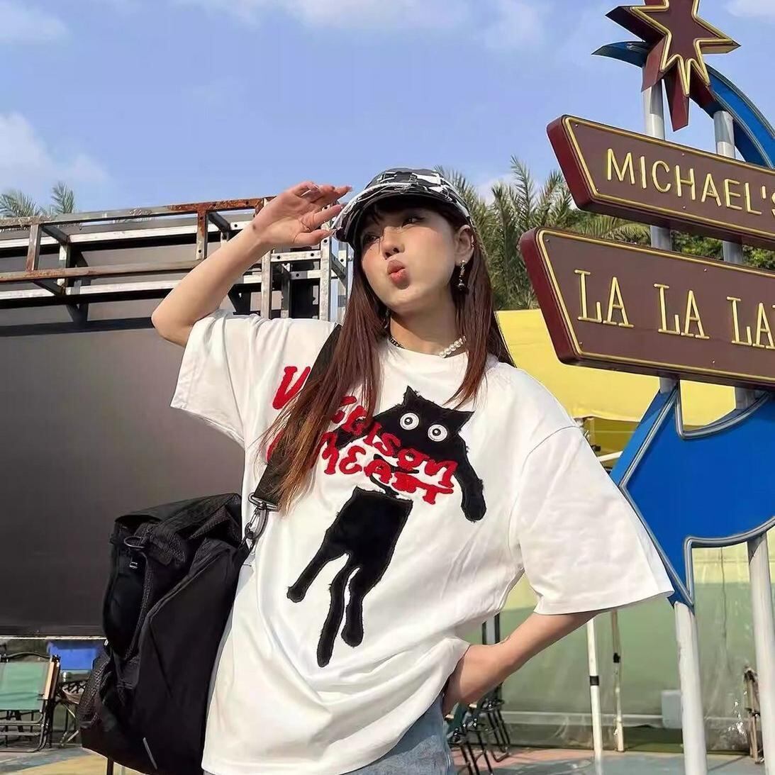 絶対流行 カジュアル 早い者勝ち 2色選択 Tシャツ<F-11106>