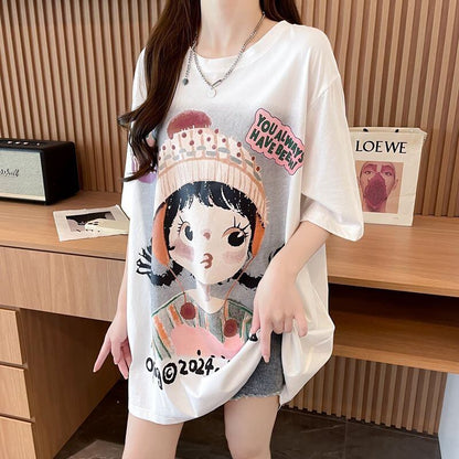新作 特別デザイン アバンギャルド プリント全3色 半袖Tシャツ カットソー ＜F-8605＞