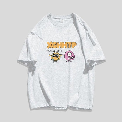 男女兼用 シンプル プリント Tシャツ F-13304