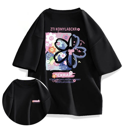 今季マストバイ ルーズ カジュアル プリント全6色 半袖TシャツF-8850