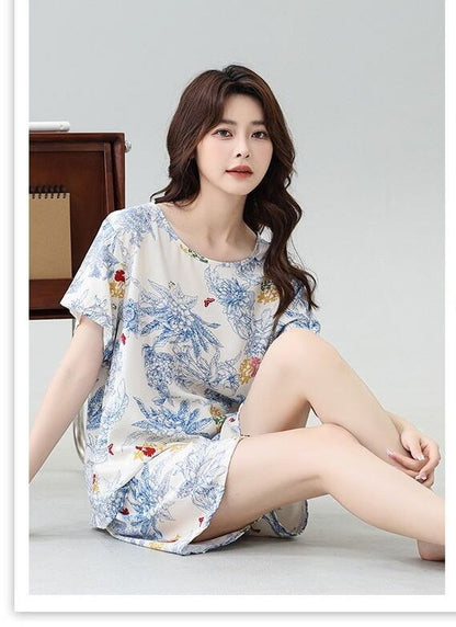 売り切れ必至 ファッション 今季マストバイ 半袖Ｔシャツⅹパンツセット全6色 パジャマ<F-11551>