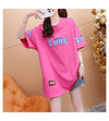 質感のいい   熊柄 オーバーサイズ Tシャツ ＜F-2878＞