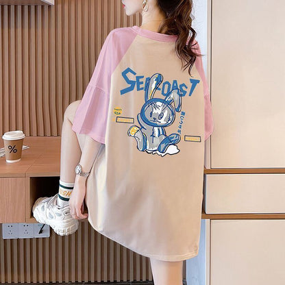 定番シンプル プリント 4色選択可 Tシャツ カットソー＜F-8274＞