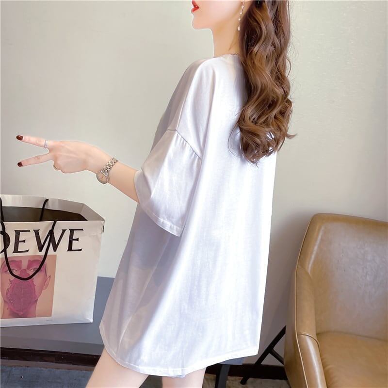 デザイン感   チャーミング Tシャツ カットソー＜F-3425＞