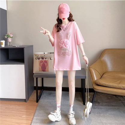 オシャレ度満点   一目惚れ Tシャツ カットソー＜F-3422＞