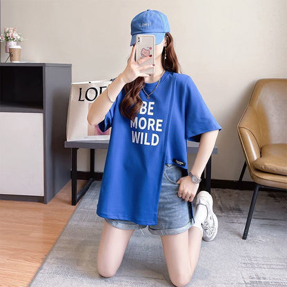 今季マストバイ タイルアップ ファッション感満々 プリント 4色選択 半袖Tシャツ＜F-9245＞