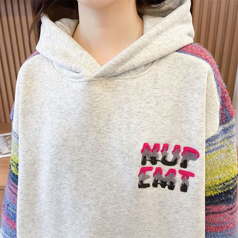 【裏起毛】優れた品質 切り替え タイドファッション快適である カジュアル パーカーF-10615