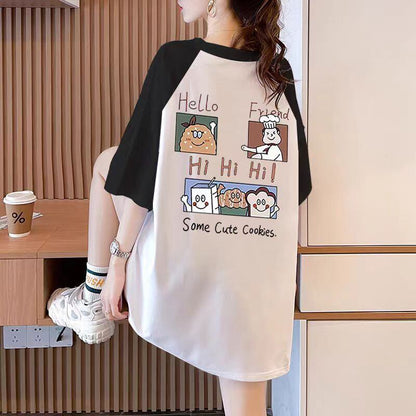 話題沸騰中 プリント 4色選択可 Tシャツ カットソー＜F-8276＞