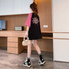 絶対欲しい プリント 個性派 切り替え 全2色 半袖 Tシャツ ＜F-8545＞