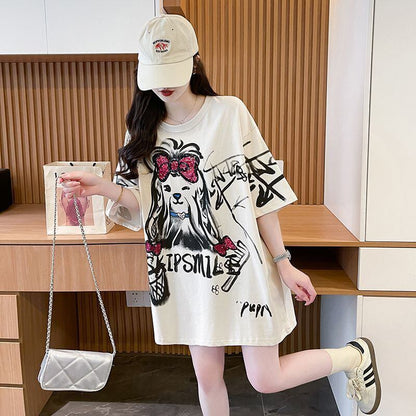 キュート 絶対流行 売れ筋 早い者勝ち カジュアル Tシャツ<F-11446>