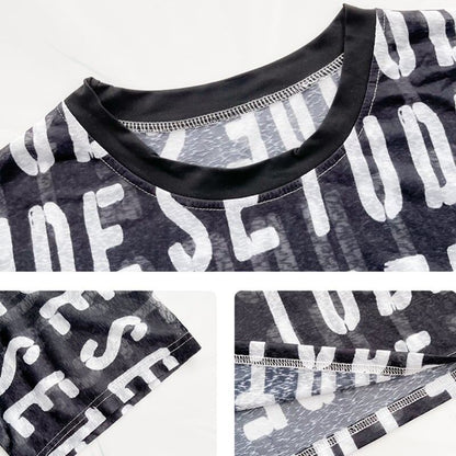 スタイリッシュ 一目惚れ アルファベット Tシャツ カットソー＜isf-3043＞