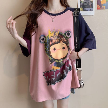 売れ筋 絶対流行 早い者勝ち 早い者勝ち カジュアル 2色選択 Tシャツ<F-11142>