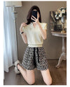 好感度UP ラウンドネック 上質 半袖Ｔシャツ ショートパンツ セットアップ <F-8709>