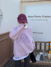 【裏起毛】韓国系レイヤード風   刺ロゴスウェット厚手