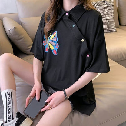 個性的なデザイン   一目惚れ カットソー＜F-3044＞