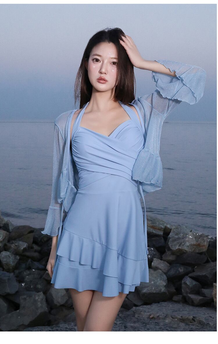 好感度UP 全4色 カジュアル 半袖 Tシャツ 水着 ワンピース ＜F-11816＞