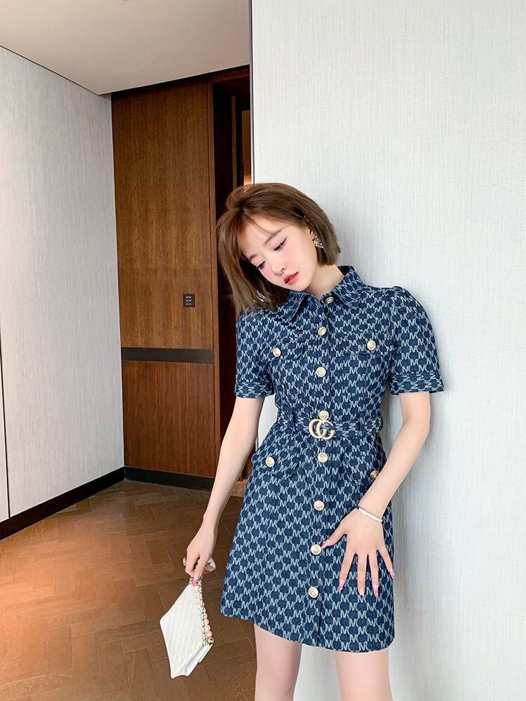 超人気 好感度UP 美人度アップ 上質 ファッション デニム ワンピースF-8960