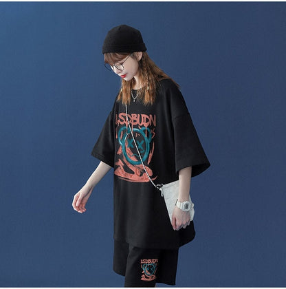 早い者勝ち   半袖Ｔシャツⅹパンツセット全4色