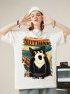 絶対欲しい デザイン性抜群 売り切れ必至 ファッション プリント 4色選択 半袖Tシャツ＜F-9293＞