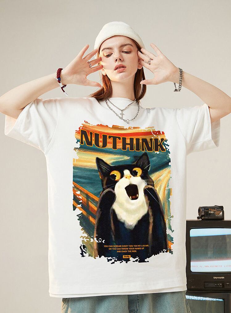 絶対欲しい デザイン性抜群 売り切れ必至 ファッション プリント 4色選択 半袖Tシャツ＜F-9293＞