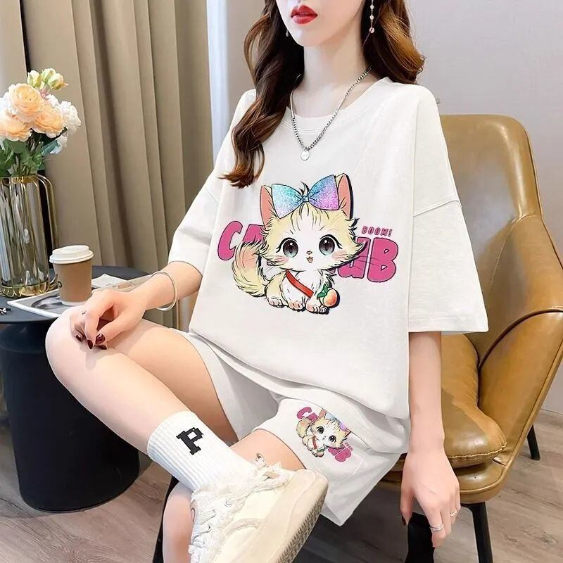 絶対欲しい カジュアル 夏に嬉しい機能付き 半袖Ｔシャツⅹパンツセット全4色<F-11268>