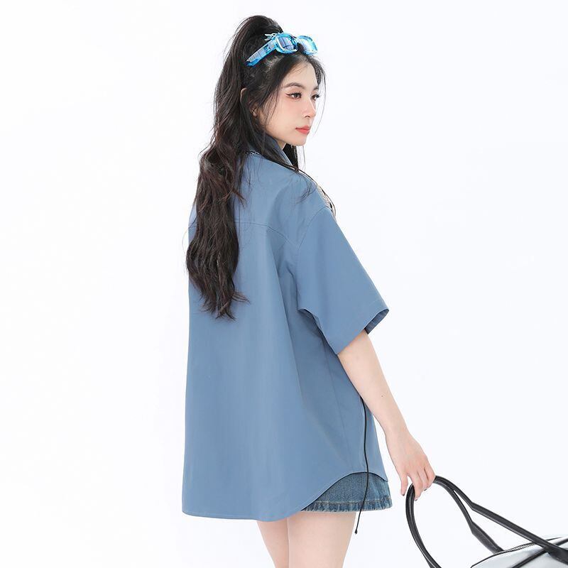 期間限定 ファッション 個性派 レイヤード風 切り替え プリント全3色 男女兼用 半袖TシャツF-9044