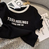 ゆったり感アップ アルファベット ファッション Tシャツ カットソー＜F-3077＞