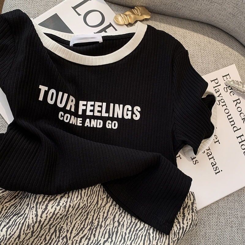 ゆったり感アップ アルファベット ファッション Tシャツ カットソー＜F-3077＞