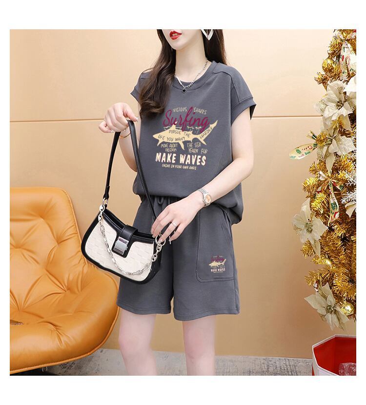 今季マストバイ ファッション カジュアル 半袖Ｔシャツⅹパンツセット全3色 <F-8265>