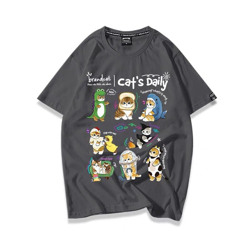 超人気 軽くて涼しくて可愛い！デザイン性抜群 カジュアル プリント全6色 半袖TシャツF-9319