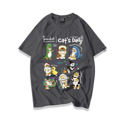 超人気 軽くて涼しくて可愛い！デザイン性抜群 カジュアル プリント全6色 半袖TシャツF-9319