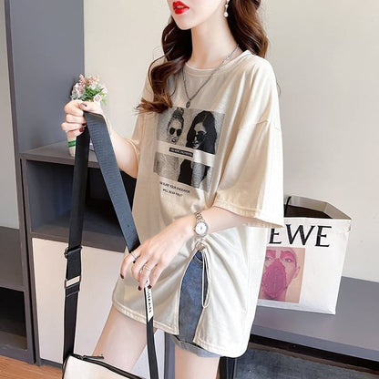 合わせやすい   チャーミング Tシャツ カットソー＜F-3651＞
