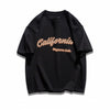早い者勝ち カジュアル ファッション感満々 ダブルプリント 全5色 半袖Tシャツ<F-9271>