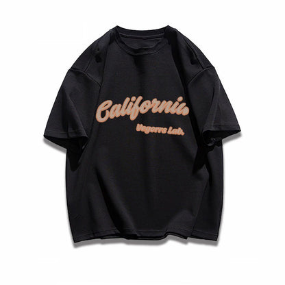 早い者勝ち カジュアル ファッション感満々 ダブルプリント 全5色 半袖Tシャツ<F-9271>