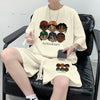 大注目 組み合わせやすい　半袖 Tシャツ＋パンツ 4色　セットアップ F-13149
