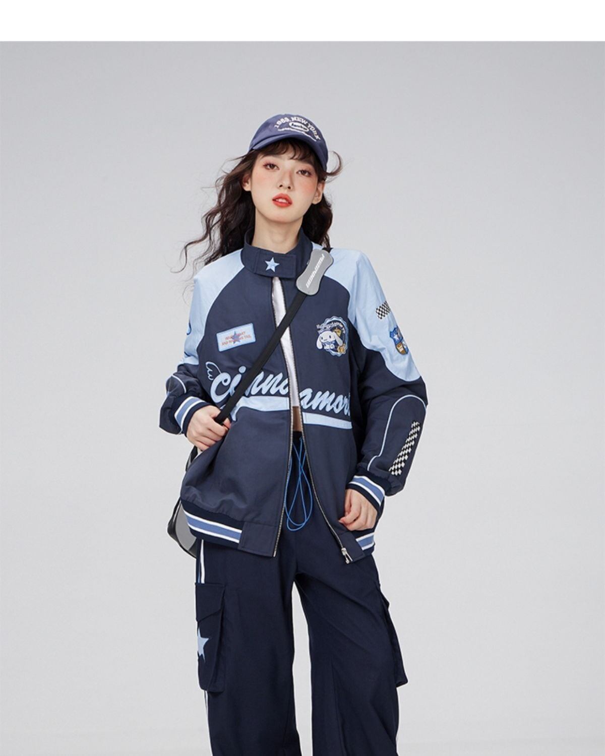 着?せ 配色ジャケット 英字ロゴ 男女兼用 コート <F-4795>