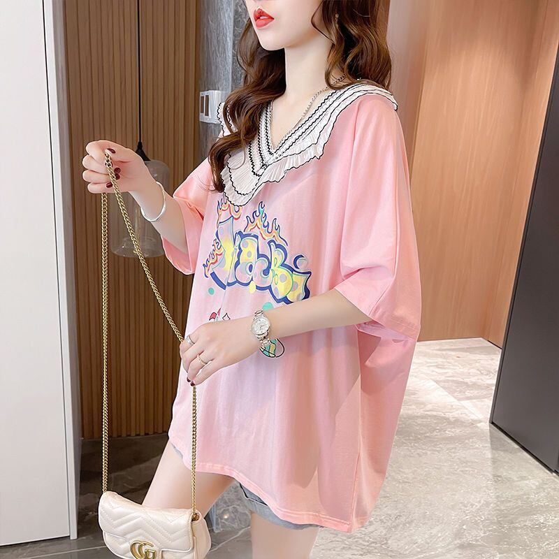 【半額！期間限定！！】オシャレ度満点 キュート 着心地抜群 プリント 全3色 Tシャツ カットソー＜F-8536＞