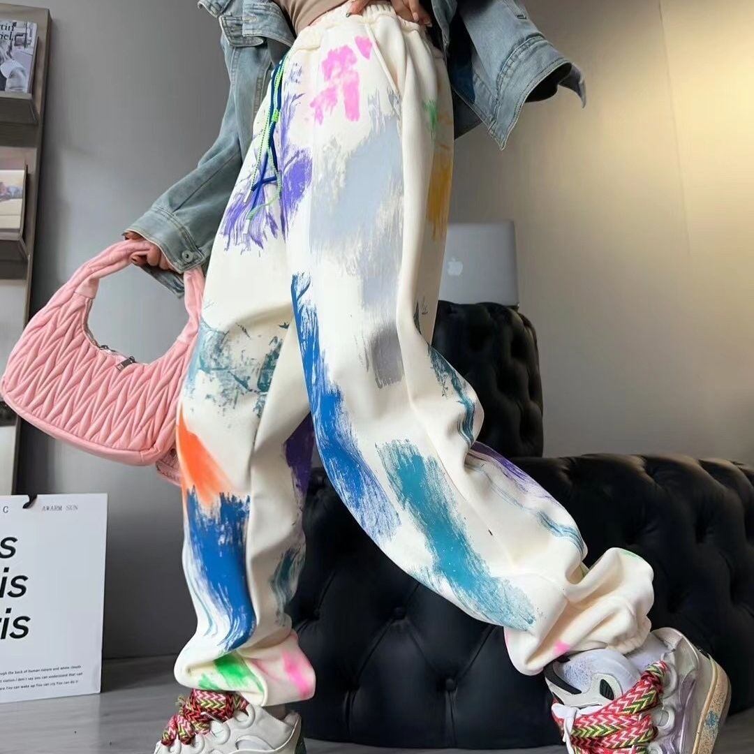 主役級   絞り染め裏起毛ジョガーパンツ3色あり