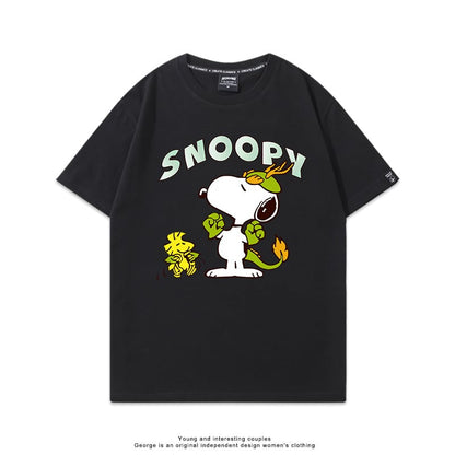 男女兼用 高品質 カジュアル プリント Tシャツ F-13336
