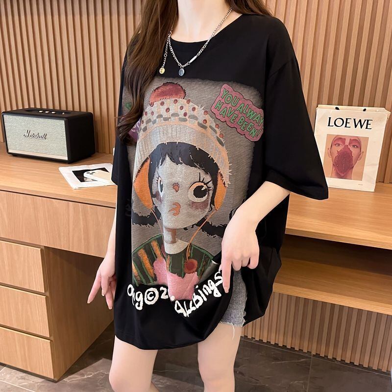 新作 特別デザイン アバンギャルド プリント全3色 半袖Tシャツ カットソー ＜F-8605＞