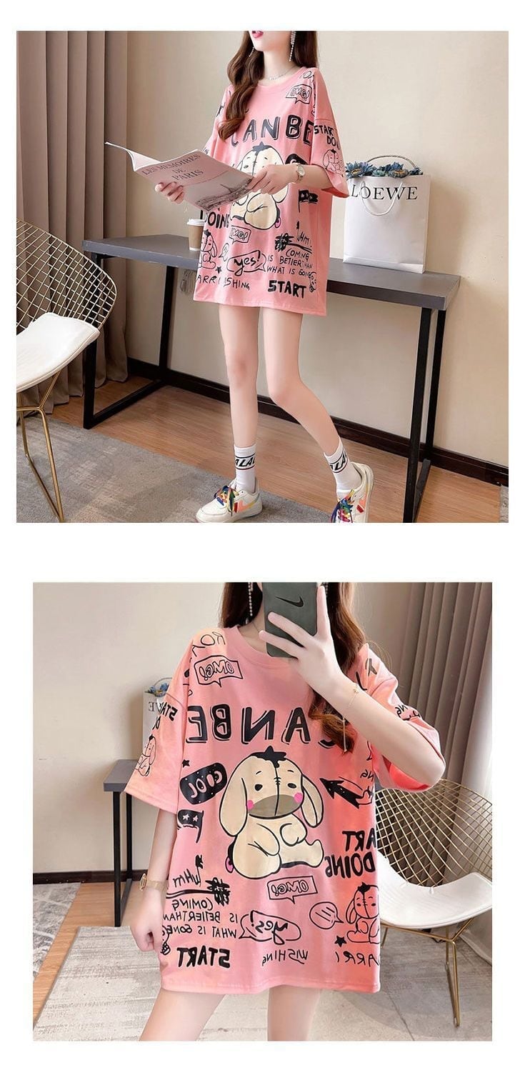 早い者勝ち   ファッション プリント半袖Tシャツ 全3色<F-4894>