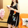 今季マストバイ ダメージ加工 デザイン性抜群 プリント全2色 ノースリーブ Tシャツ カットソー＜F-9141＞