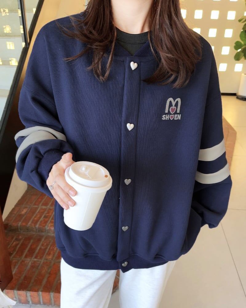 定番シンプル配色   ユニセックスゆったりスタジャン全3色コート＜F-4694＞