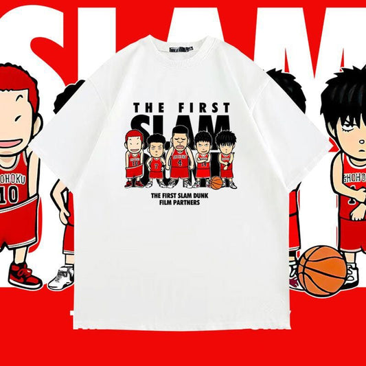 【半額！期間限定！！】人気商品再入荷   絶対流行 プリント 2色 半袖Tシャツ 男女兼用F-8985