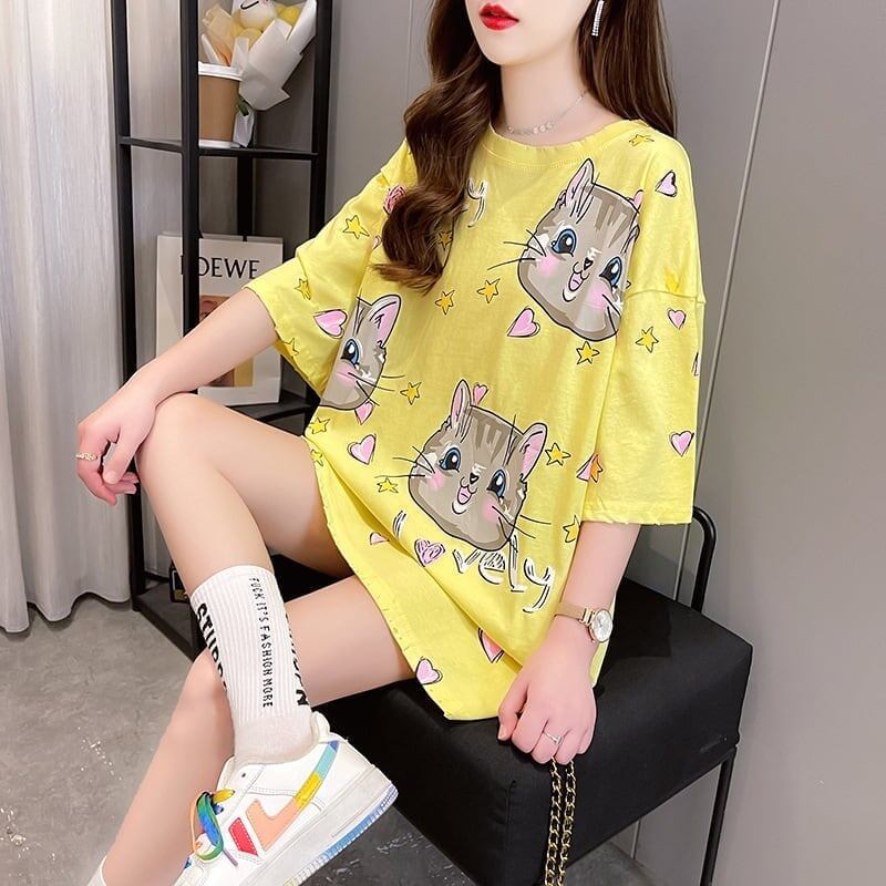 オシャレ度満点   一目惚れ Tシャツ カットソー＜F-3482＞