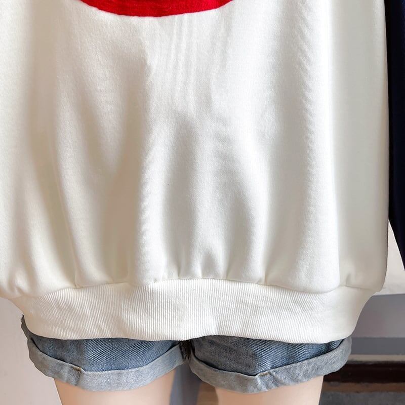 秋の新作スマイル長袖Tシャツトップス<F-5028>