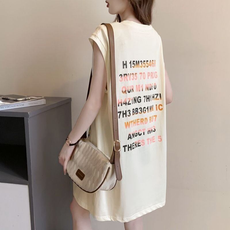 真夏も快適 着心地良い ファッション感満々 プリント全4色 ノースリーブ Tシャツ カットソー＜F-9161＞