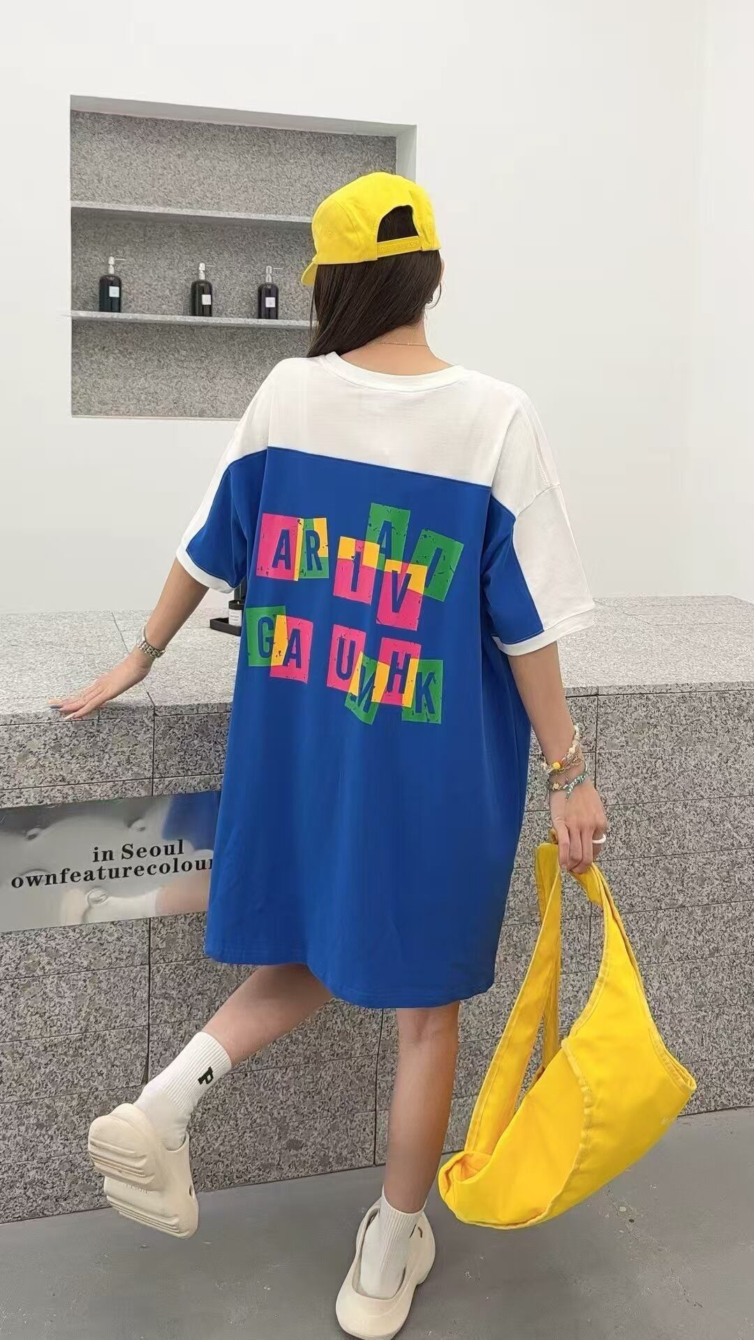 おすすめ 好感度UP 海外トレンド カジュアル 全3色 半袖 Tシャツ ワンピース ＜F-11556＞