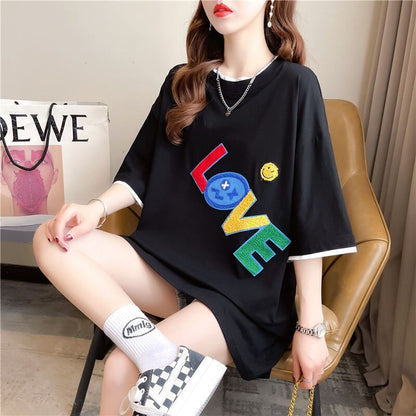 今季マストバイ スウィート 特別デザイン プリント 全3色 半袖Tシャツ<F-8543>